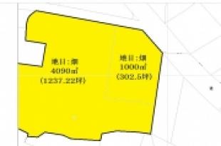 日野春駅から徒歩圏内。七里岩ライン沿いの更地1500坪